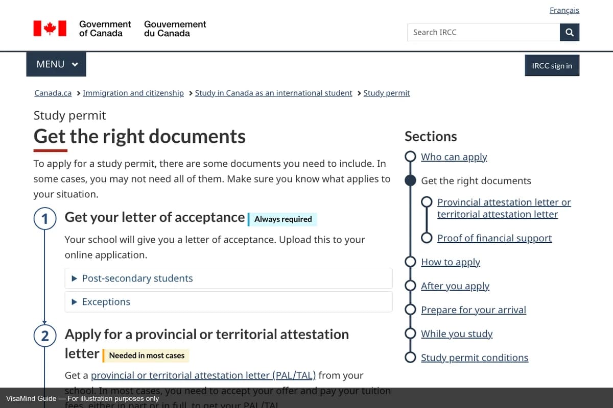 First page of IMM 5379 form