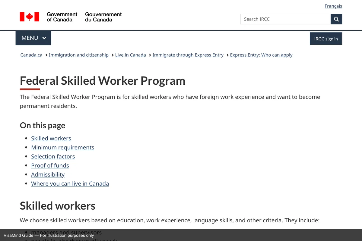First page of IMM 5510 form