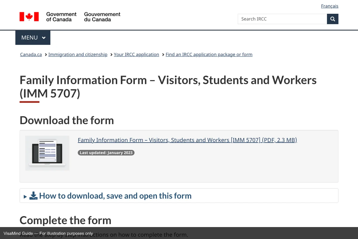 Imm Study Guide IMM 5707 study permit minor | Filing Guide 2026 | VisaMind