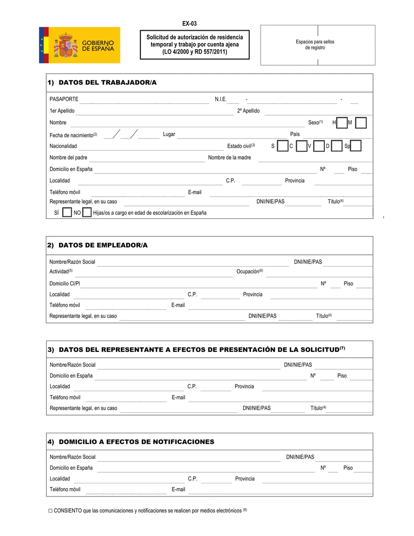 First page of EX-03 form