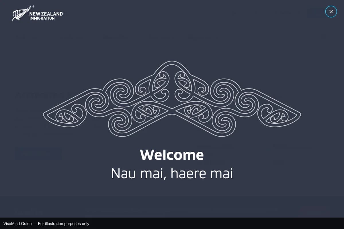 First page of INZ 1113 form