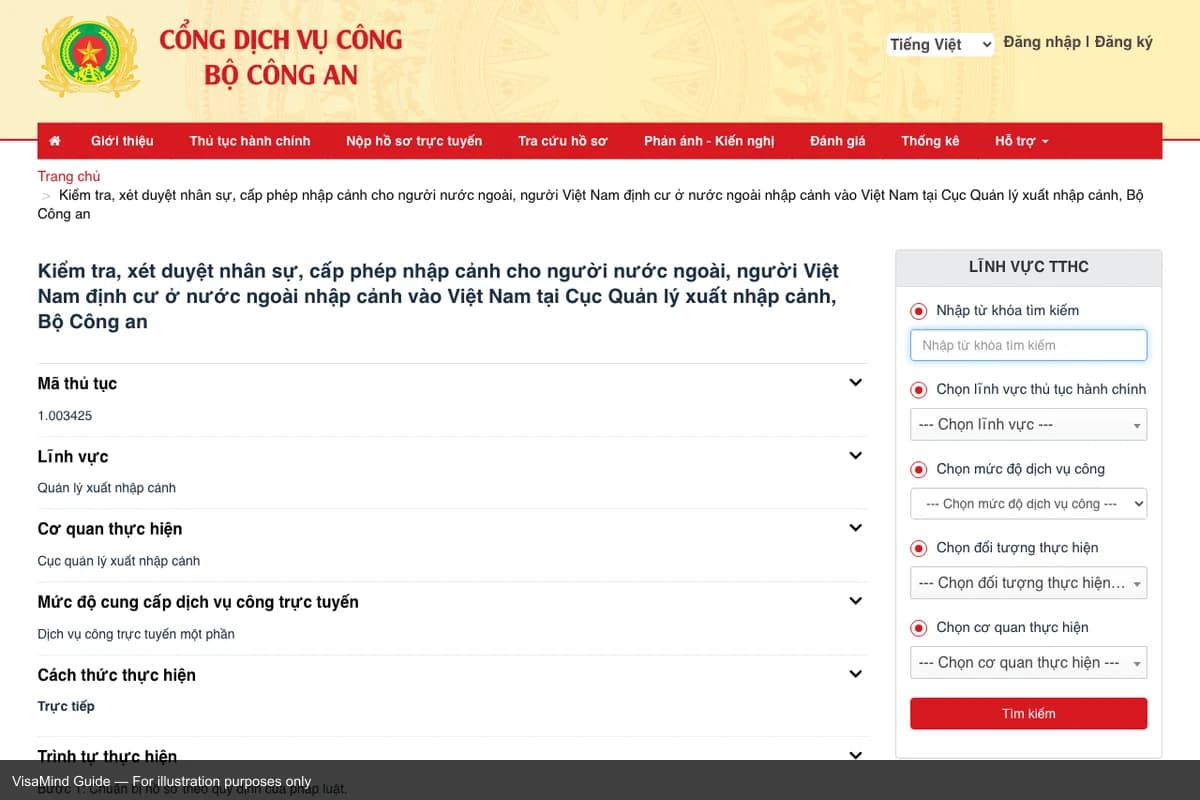 Official portal interface for NA2